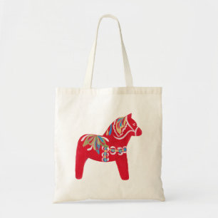 Tote Bag Cheval de Dala Rouge