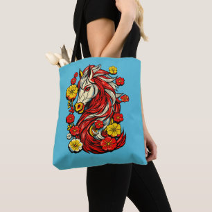 Tote Bag Cheval de Feu Rouge – Zodiaque Chinois 2026
