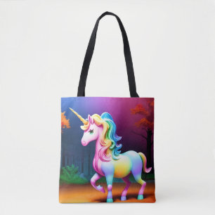 Tote Bag Cheval de licorne blanche-37474