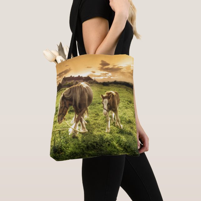 Tote Bag Cheval de mère et de poulain (De près)