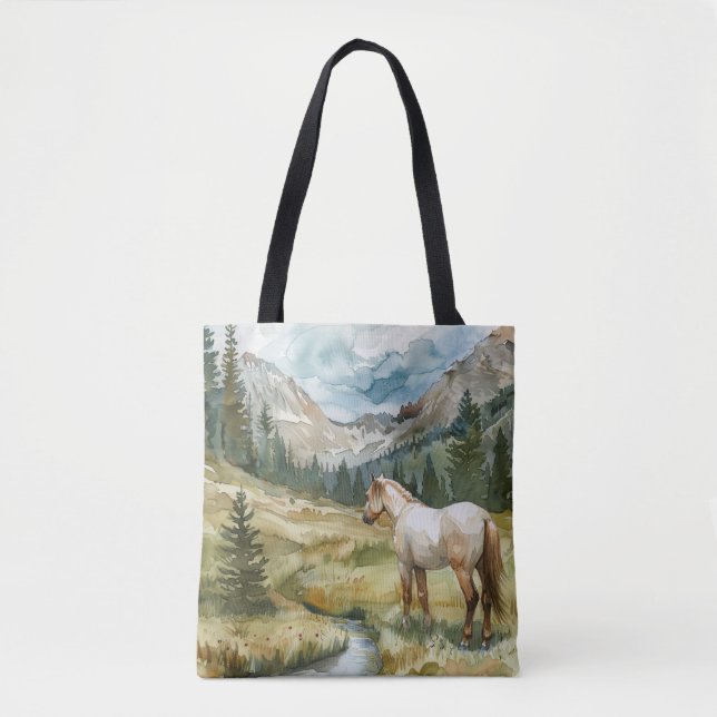 Tote Bag Cheval de montagne (Devant)