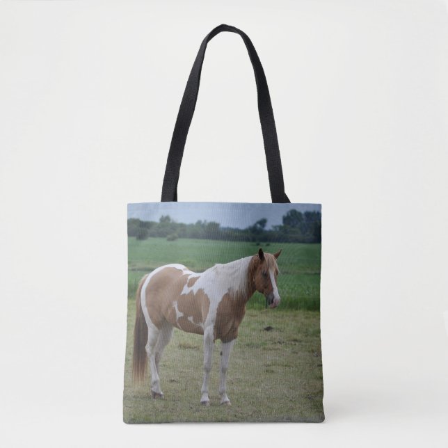 Tote Bag Cheval de peinture tobiano (Devant)