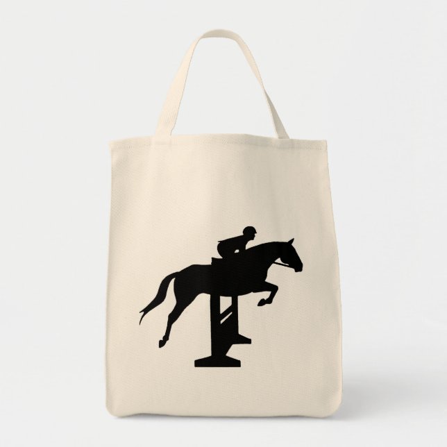 Tote Bag Cheval et cavalier de pullover de chasseur (Devant)