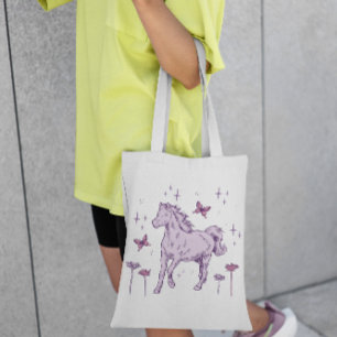 Tote Bag Cheval Et Papillons
