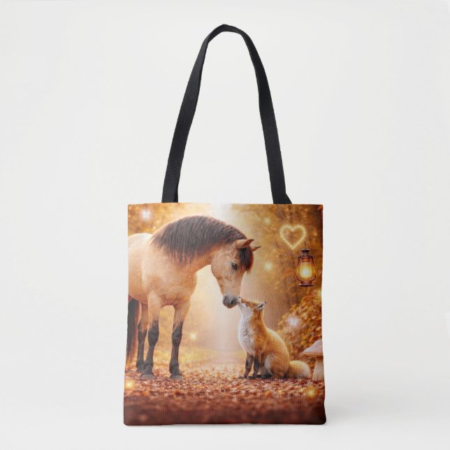 Tote Bag Cheval et Renard Fantastique (Devant)