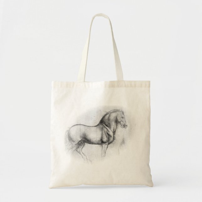 Tote Bag Cheval fourre-tout de Léonard de Vinci (Devant)