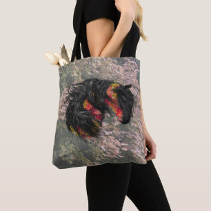 Tote Bag Cheval friésien Automne