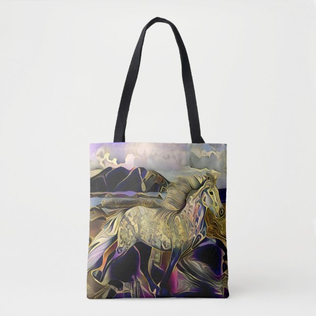 Tote Bag Cheval islandais Art Déco (Devant)