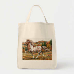 Tote Bag Cheval islandais Freya en forêt automnale