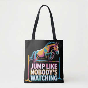 Tote Bag Cheval Jump - Sauter comme personne ne regarde