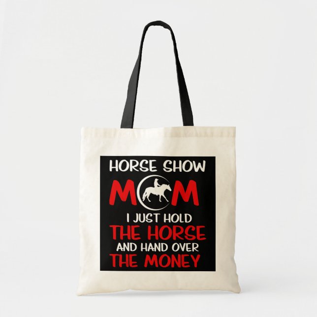 Tote Bag Cheval Montre Maman Je Tiens Le Cheval Et La Main (Devant)