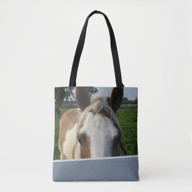 Tote Bag Cheval Palomino Jouant à Cache-Cache (Devant)
