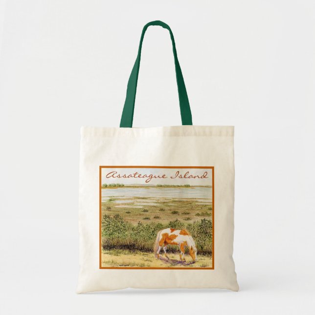 Tote Bag Cheval sauvage d'Assateague Isalnd (Devant)