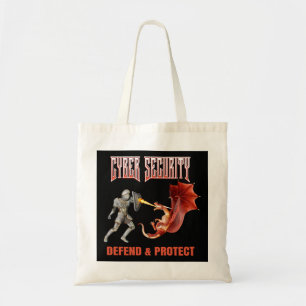 Tote Bag Chevalier de la cybersécurité Défense du dragon