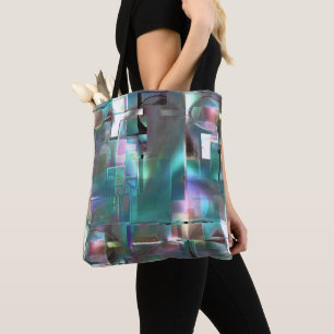 Tote Bag Chevauchement de dégradé vert et de couleur dans l
