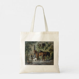 Tote Bag Chevaux à la Porche (par Albrecht Adam)