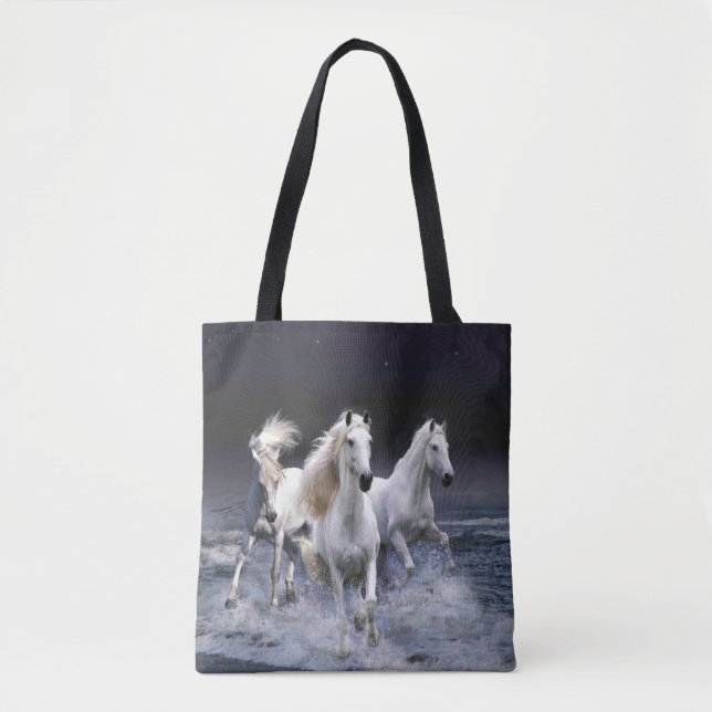 Tote Bag Chevaux à lancer l'oreiller (Devant)