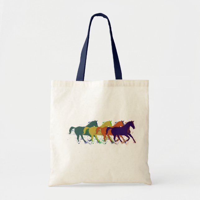 Tote Bag chevaux, animaux de ferme (Devant)