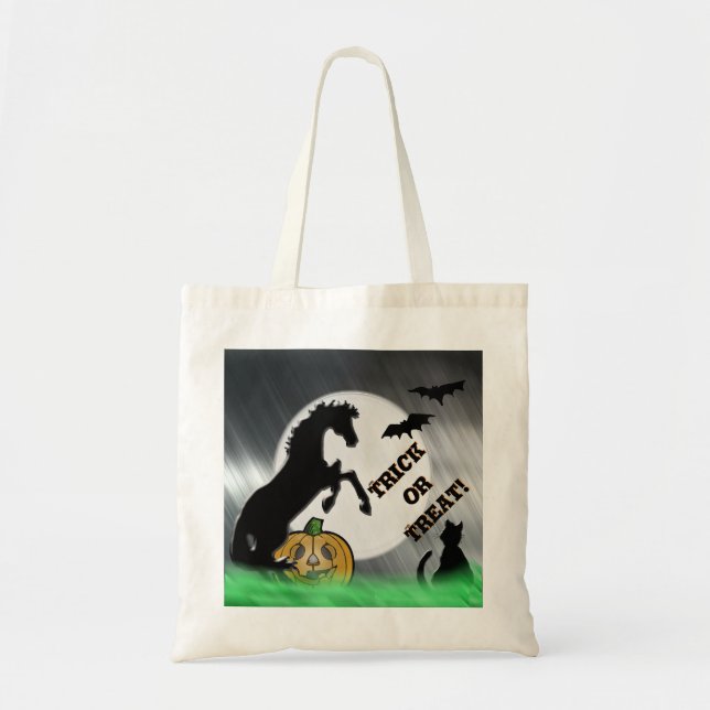 Tote Bag Chevaux de coeur V Halloween (Devant)