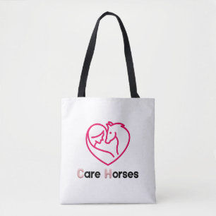 Tote Bag Chevaux de soins Conception de la Journée national