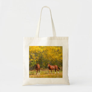 Tote Bag Chevaux en automne