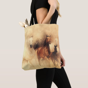Tote Bag Chevaux peints courant