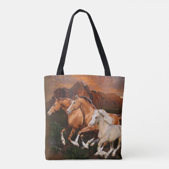 Tote Bag Chevaux sauvages d'Arizona (Dos)