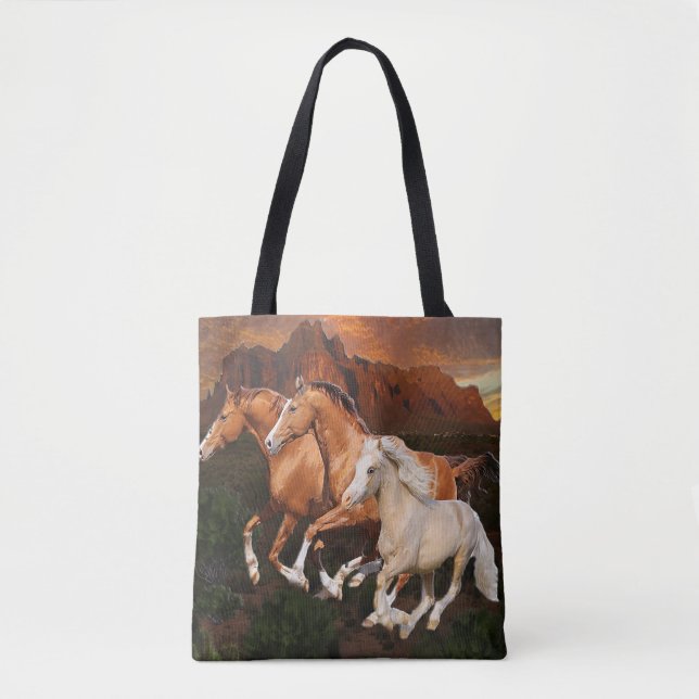 Tote Bag Chevaux sauvages d'Arizona (Devant)