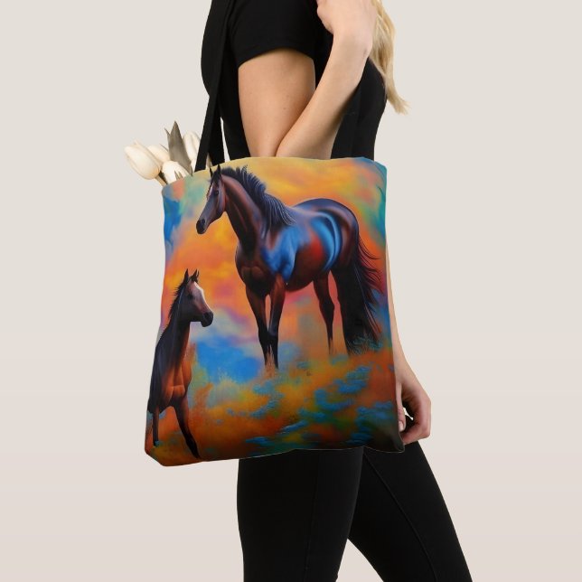 Tote Bag Chevaux sauvages *personnalisez* (De près)