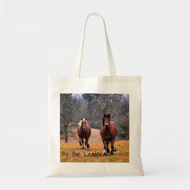 Tote Bag Chevaux Soyez Le Leader (Devant)