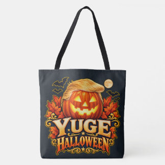 Tote Bag Cheveux Halloween YUGE Citrouille Charbon