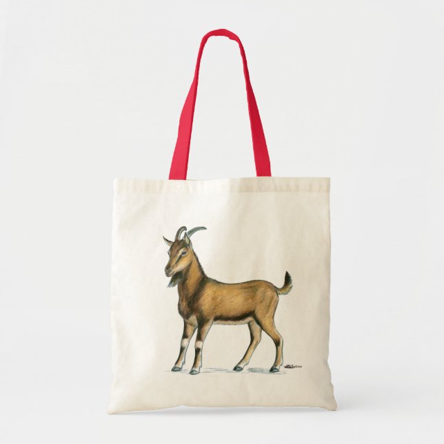 Tote Bag Chèvre :  Brun (Devant)