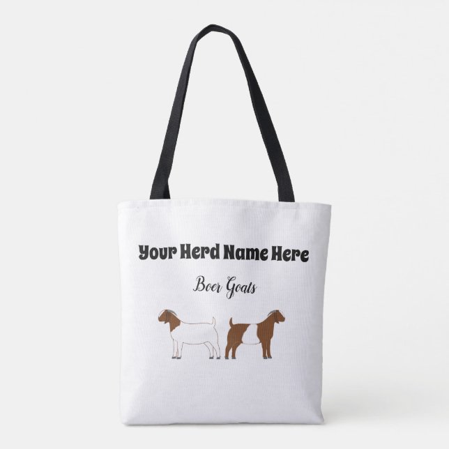 Tote Bag Chèvre de garde personnalisée (Dos)