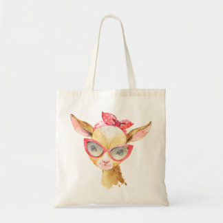 Tote Bag Chèvre drôle avec lunettes de soleil