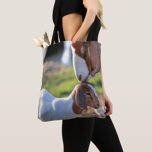 Tote Bag Chèvre et bébé de mère (De près)