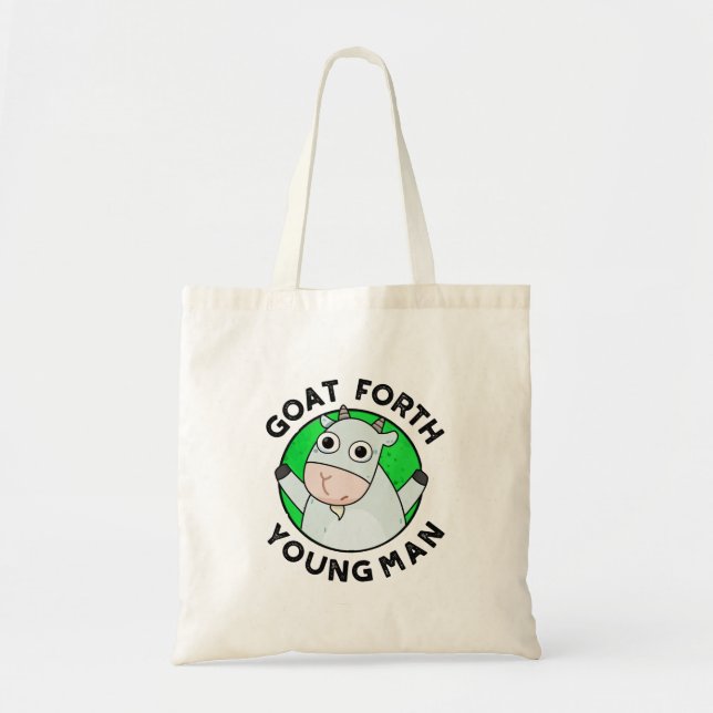 Tote Bag Chèvre Forth Jeune Homme Drôle Animal Pun (Devant)