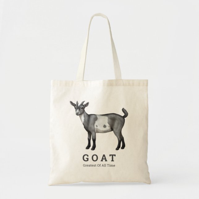 Tote Bag Chèvre tachetée gris mou (Devant)