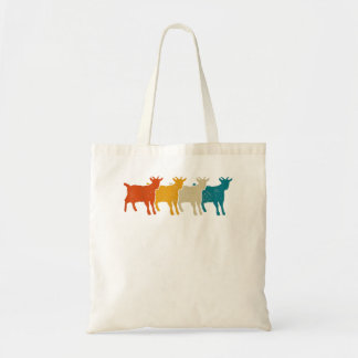 Tote Bag Chèvre Vintage Rétro ferme Animaux Chèvres Agricul