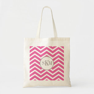 Tote Bag Chevron Fourre-tout personnalisé par monogramme