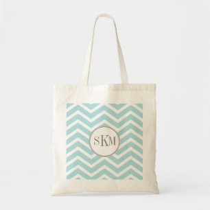 Tote Bag Chevron Fourre-tout personnalisé par monogramme