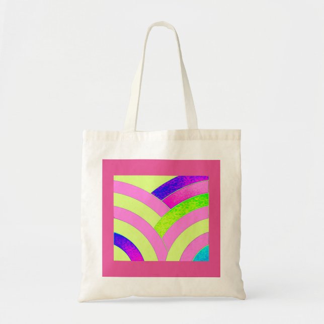Tote Bag chevron incurvé chic moderne (Devant)