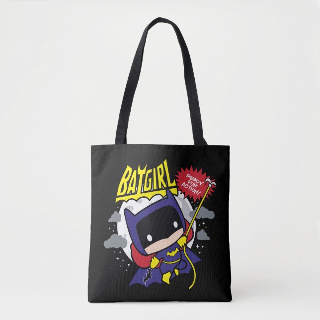 Tote Bag Chibi Batgirl Prêt Pour L'Action (Devant)