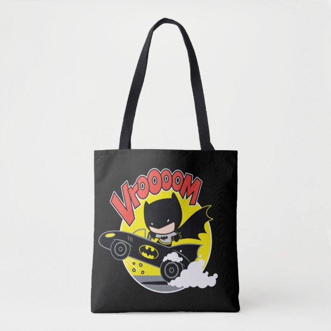 Tote Bag Chibi Batman Dans Le Batmobile (Devant)