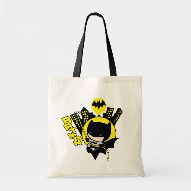 Tote Bag Chibi Batman Évolue La Ville (Devant)