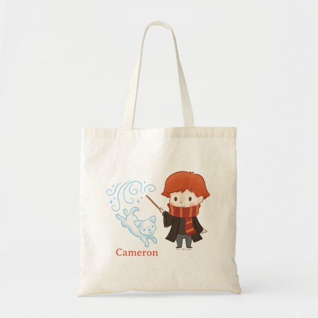 Tote Bag Chibi Ron Weasley Patronus (Devant)