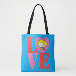 Tote Bag Chibi Supergirl LOVE