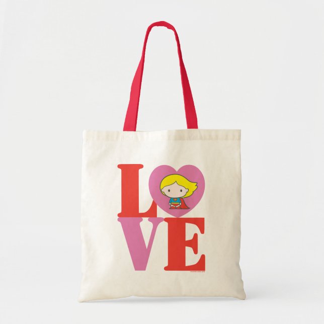 Tote Bag Chibi Supergirl LOVE (Devant)