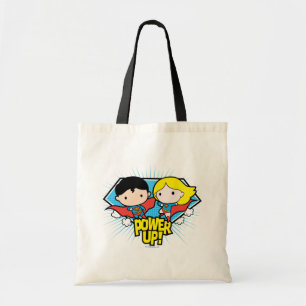 Tote Bag Chibi Superman & Chibi Supergirl Power Up!
