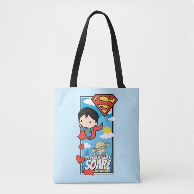 Tote Bag Chibi Superman - Tu Fais Tourner Mon Coeur Valenti (Devant)