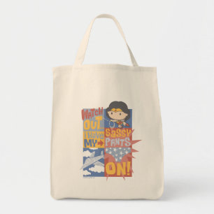 Tote Bag Chibi Wonder Woman J'Ai Mes Pantalons Sassy En T
